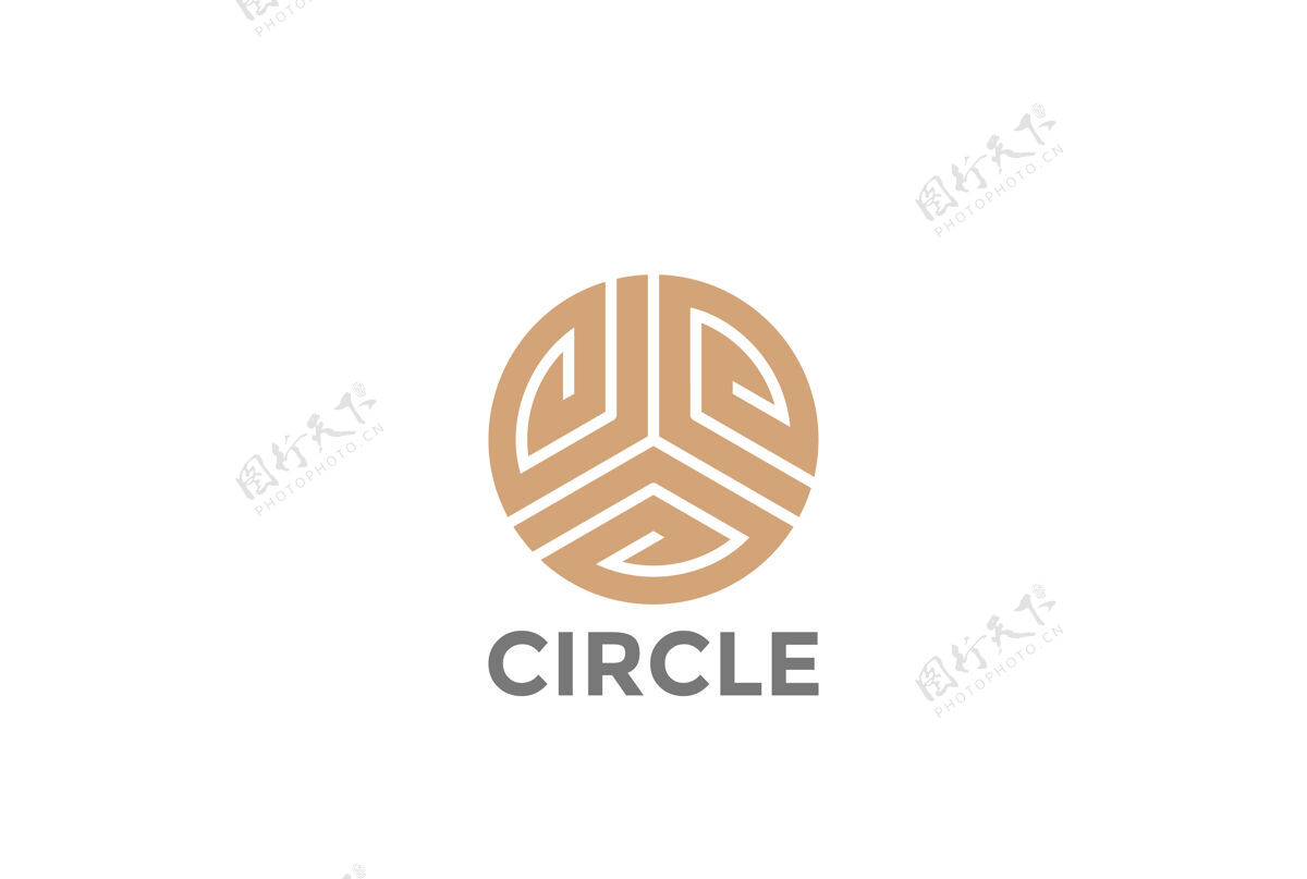 无限金色圆形奢华时尚无限循环标志33循环