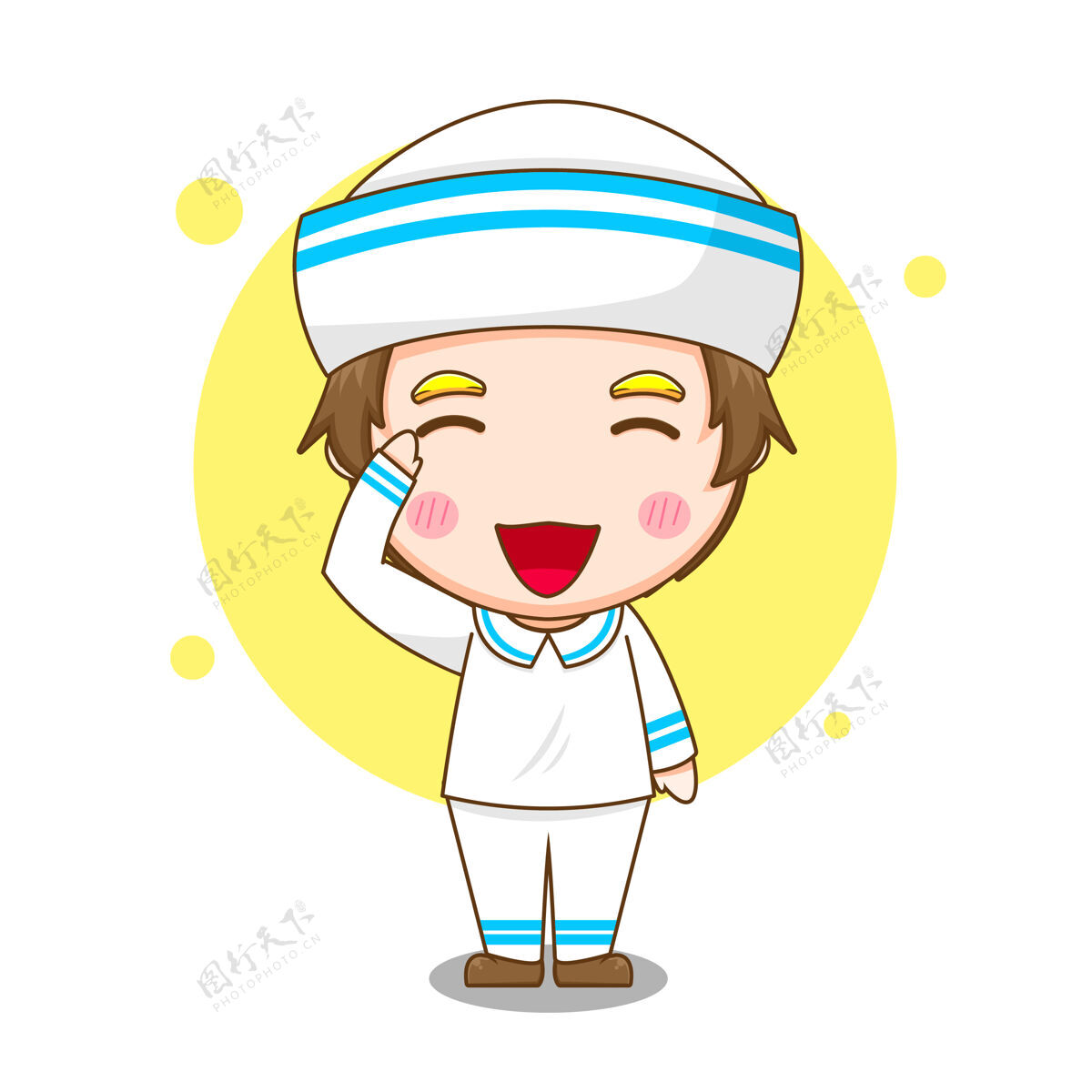 服装卡通可爱水手做招牌角色帽子水手