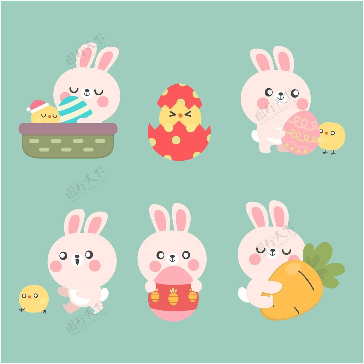 帕斯卡复活节兔子系列可爱假日分类