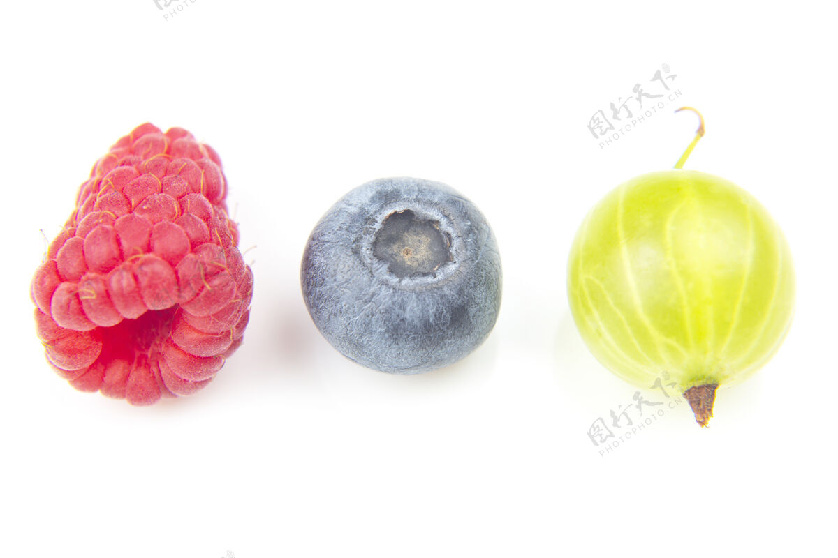 水果蓝莓 覆盆子和醋栗有用维生素保健食品水果健康蔬菜早餐美味小吃饮食