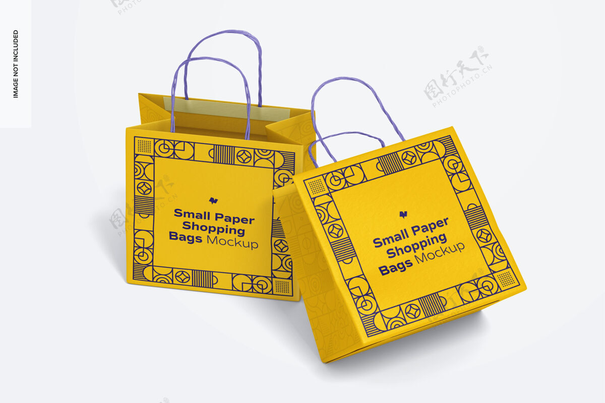购物袋小纸袋购物模型包装品牌设计