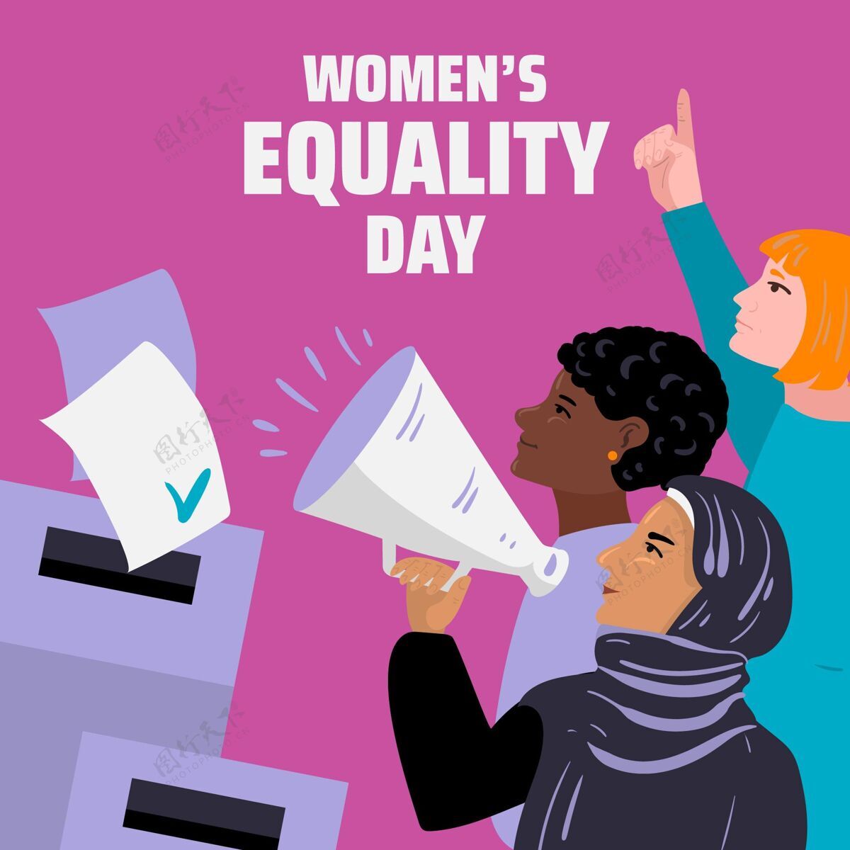 女性平等日妇女平等日详细说明扩音器平等社会平等