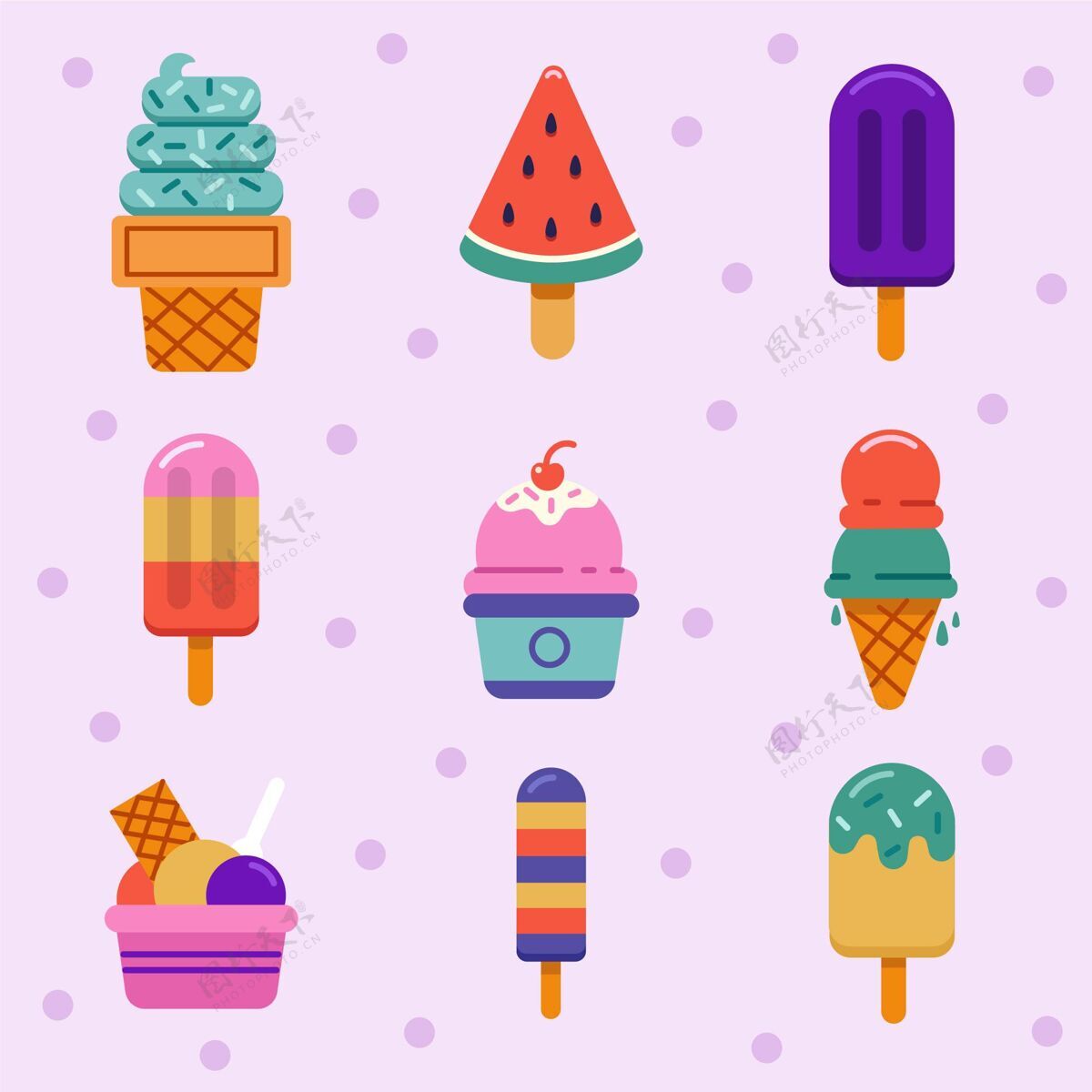 冷冻食品扁平冰淇淋系列收藏甜点美味