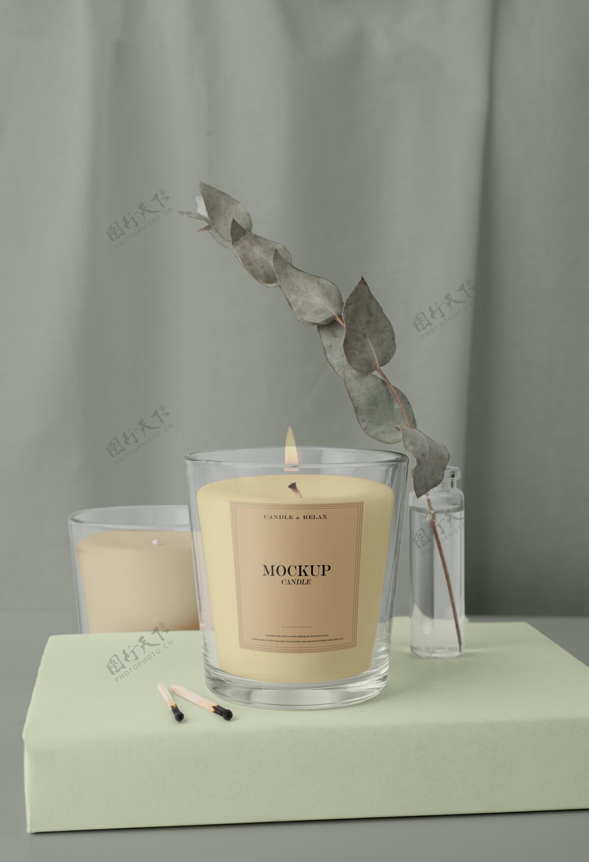 包装蜡烛包装模型的创意安排香水模型安排