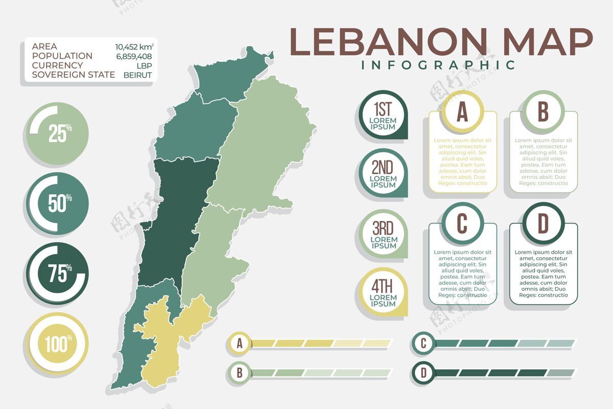 共和国平面设计黎巴嫩地图平面设计等高线地图