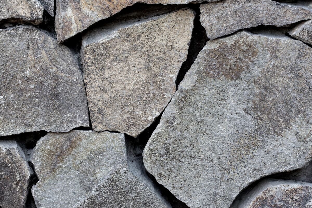 岩石不同形状的石头排列石头表面形状