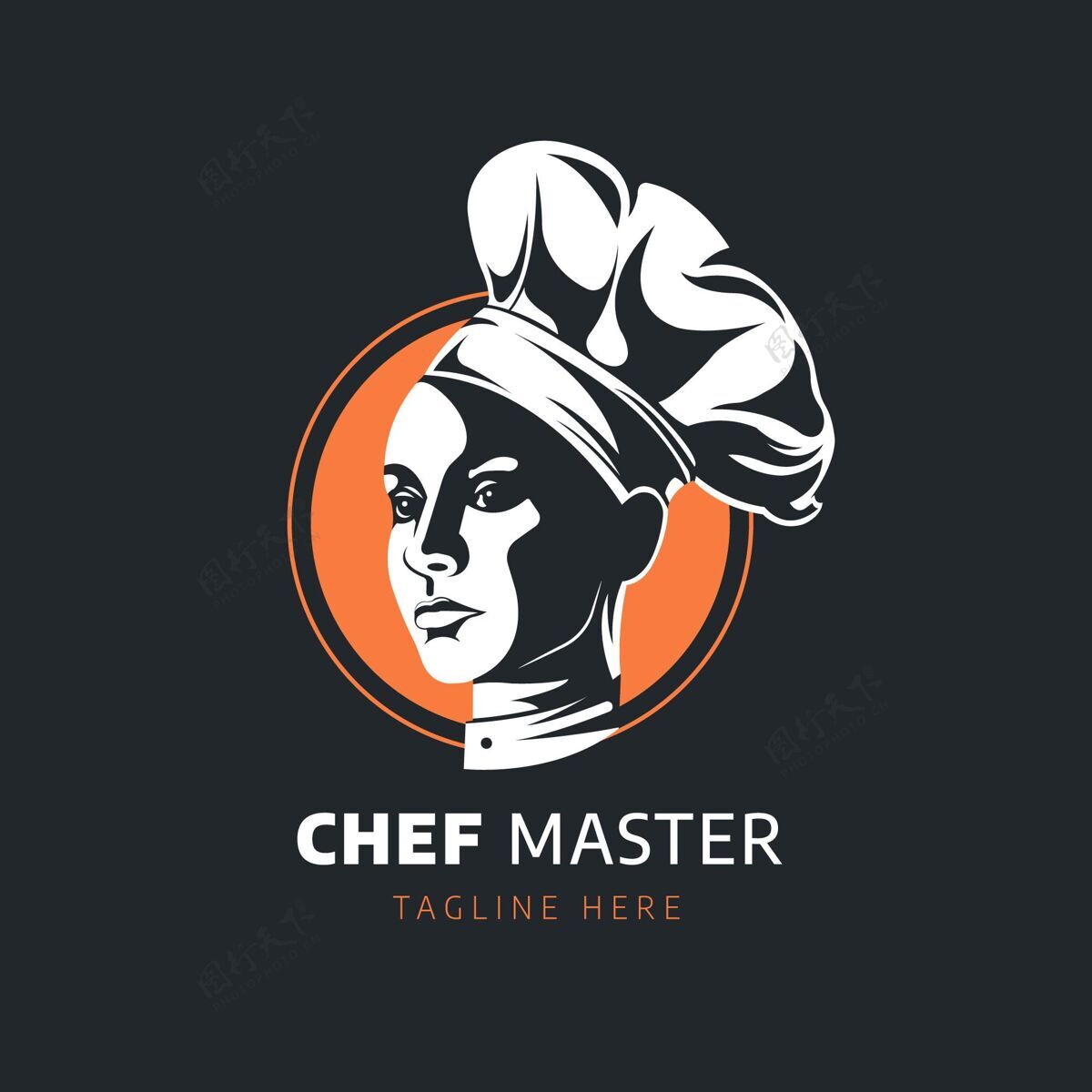品牌详细的厨师标志模板企业标识详细信息厨师徽标