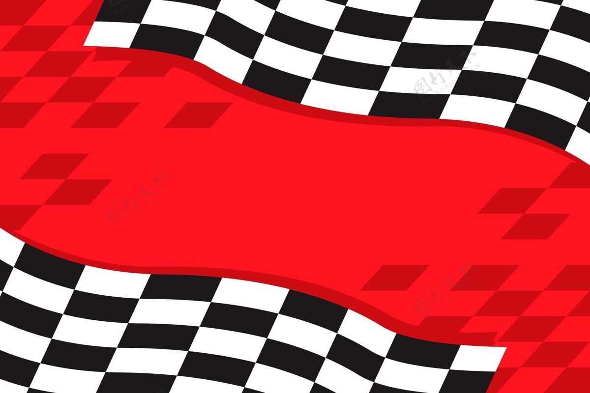 背景平坦的赛车方格旗背景赛车平面设计壁纸