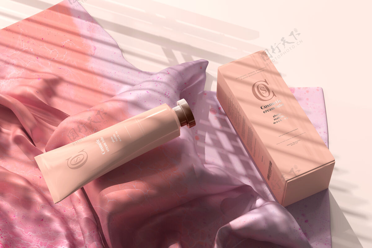 专业化妆品奶油盒模型管展示介绍液体