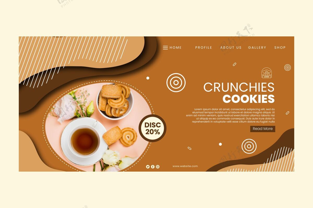 食物Cookies登录页模板美味饼干美食