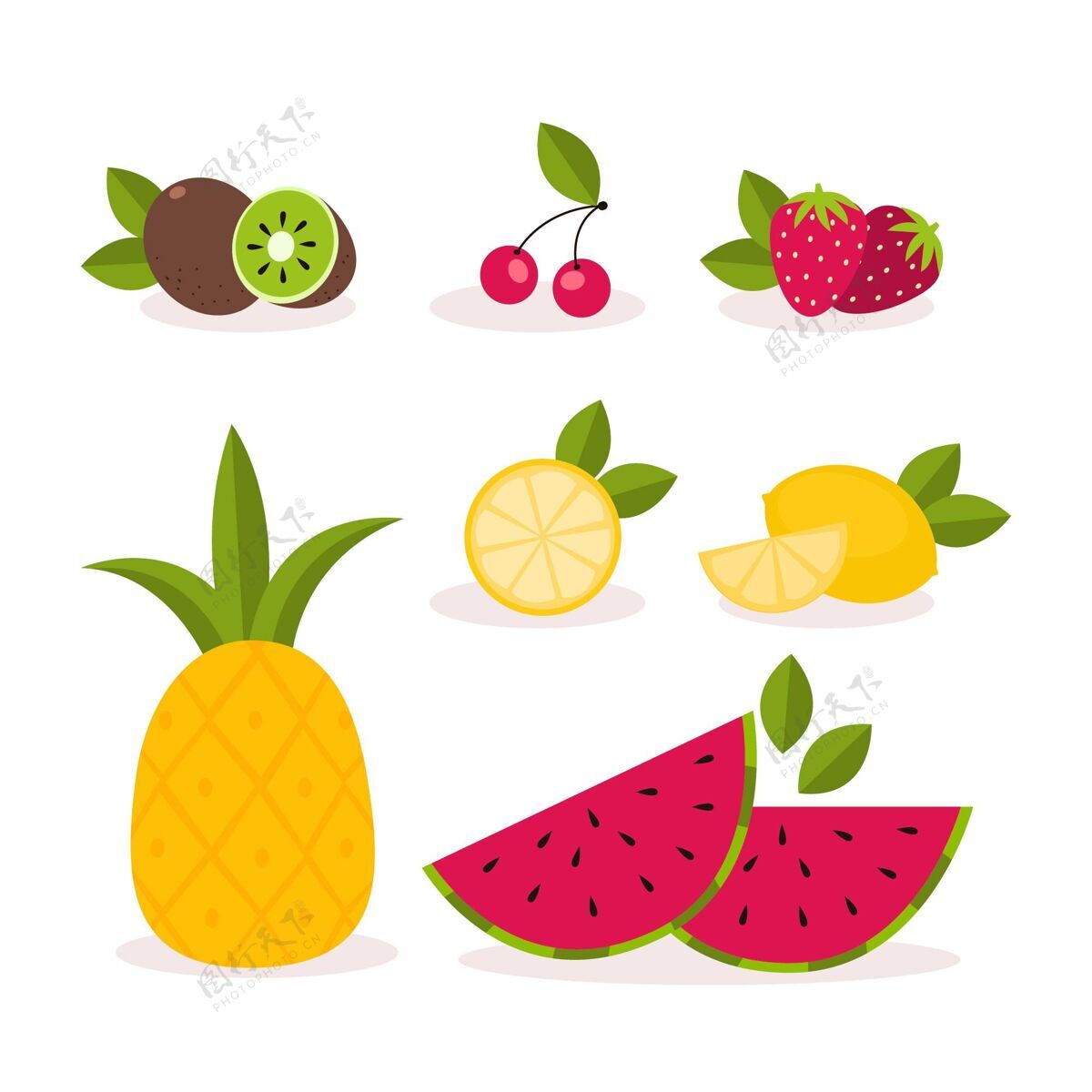 平面设计扁桃系列食品美味水果收藏