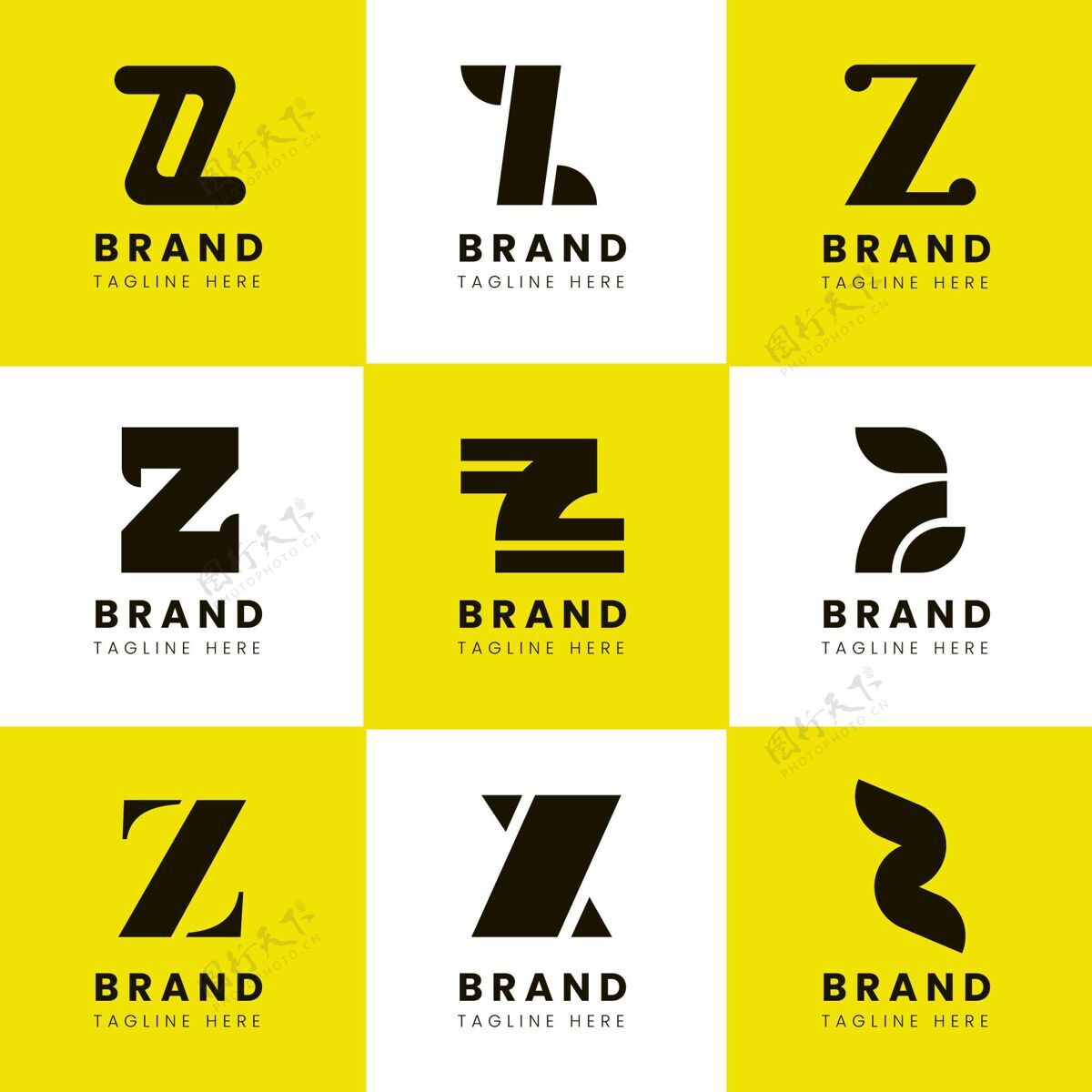 标志平面设计z字母标志收集字母标志品牌标识