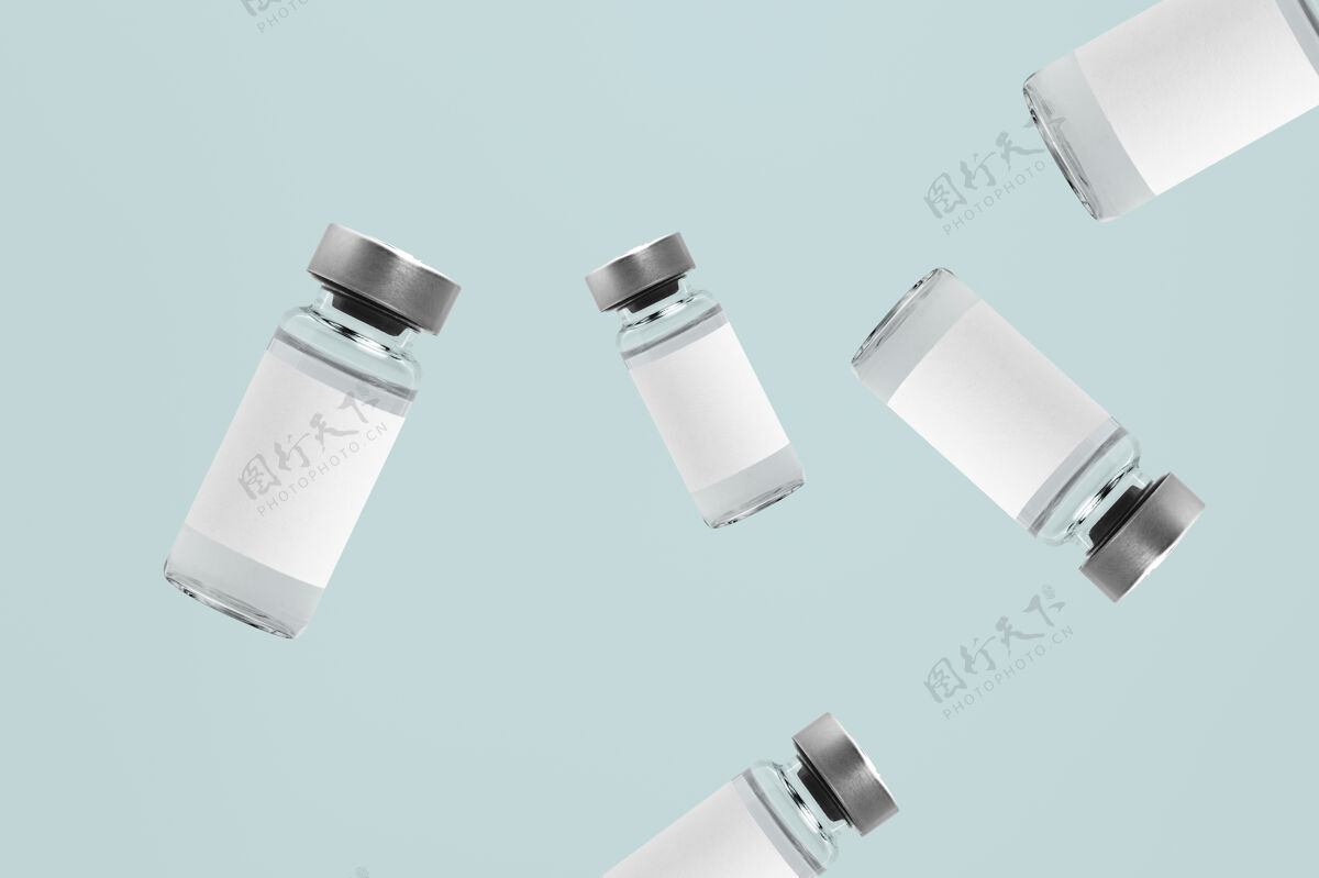 集团白色标签的玻璃瓶解毒剂治疗玻璃