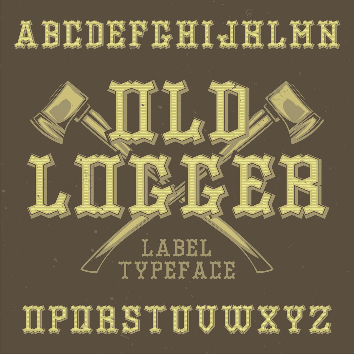 字体复古标签字体命名为旧记录器脚本徽章标点符号