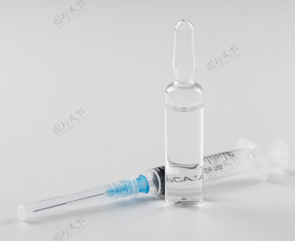 科学预防性冠状病毒疫苗和注射器医学护理病毒