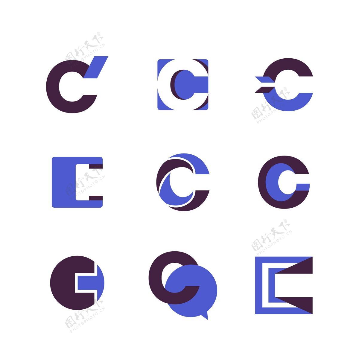 Corporate平面设计c标志模板集合企业标识BusinessCompany