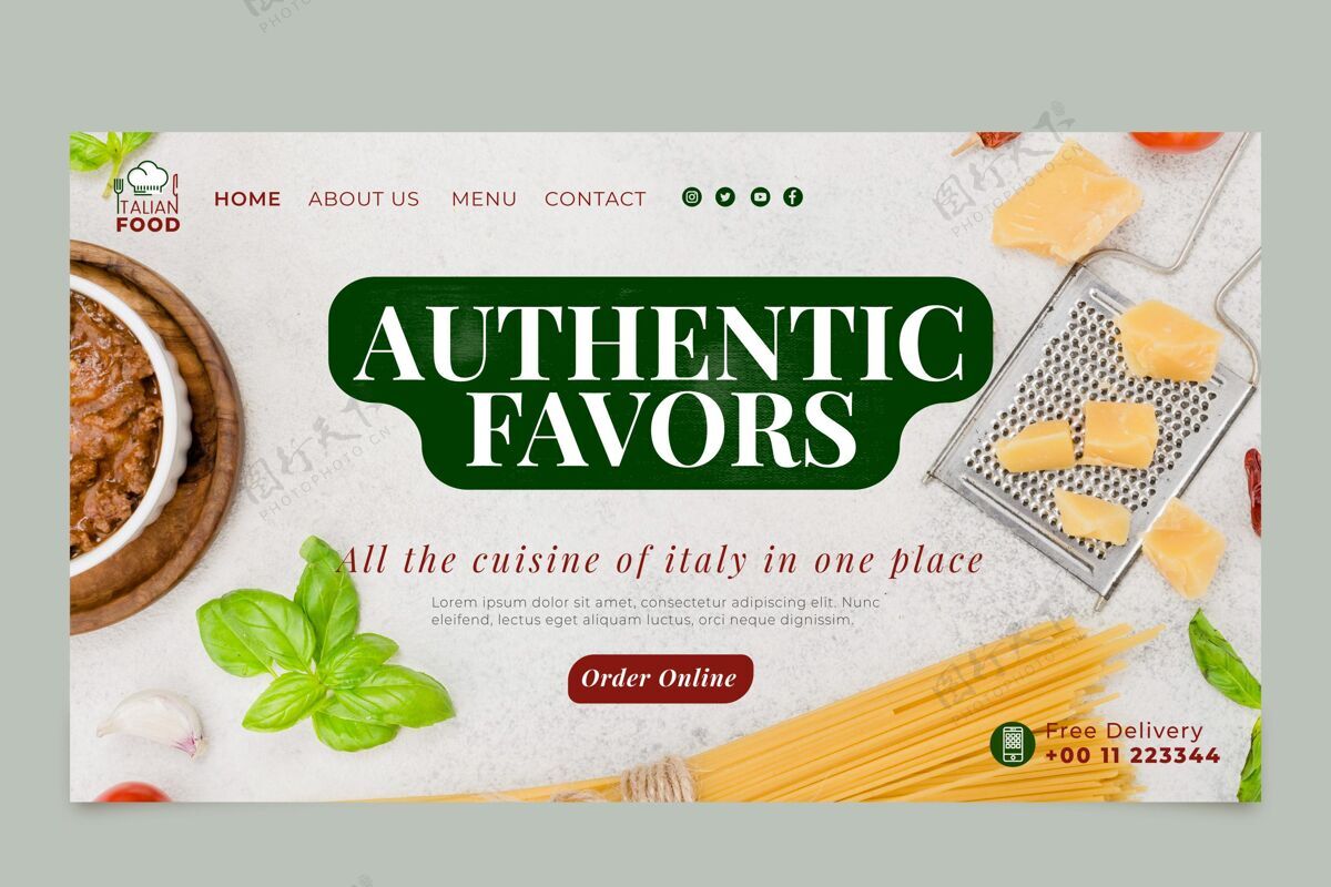 美食意大利食品登录页登陆页面美食美味