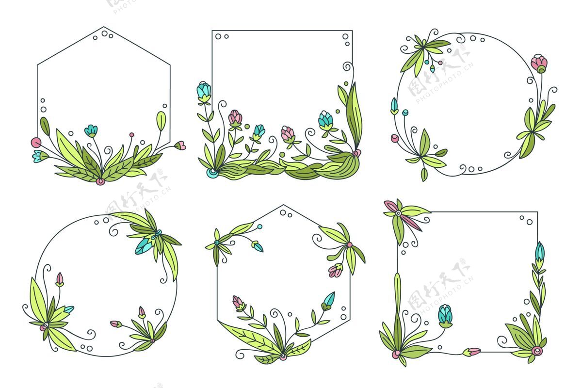 框架模板手绘花架系列框架包装花卉框架