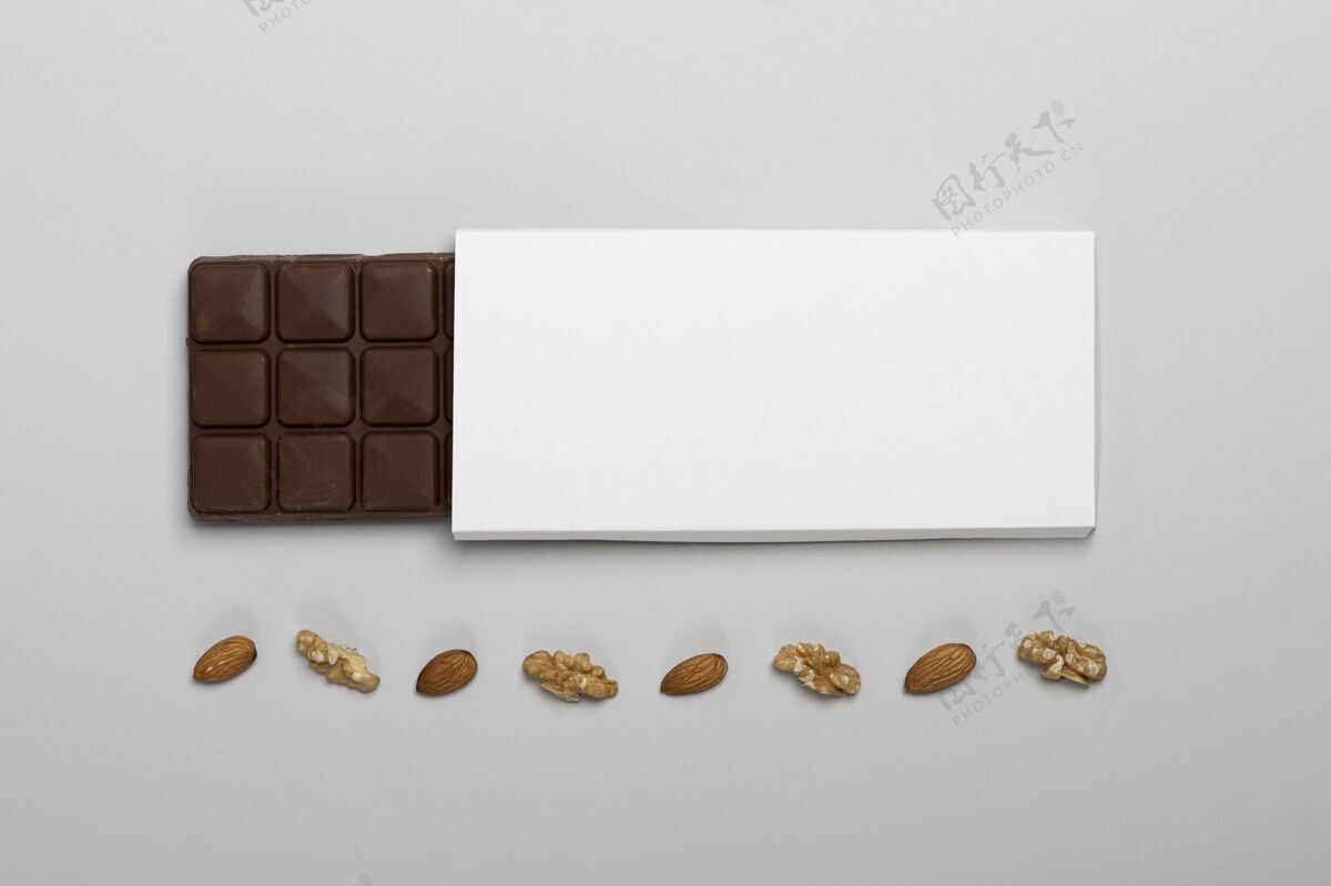 俯视图巧克力包装模型巧克力棒包装模型巧克力