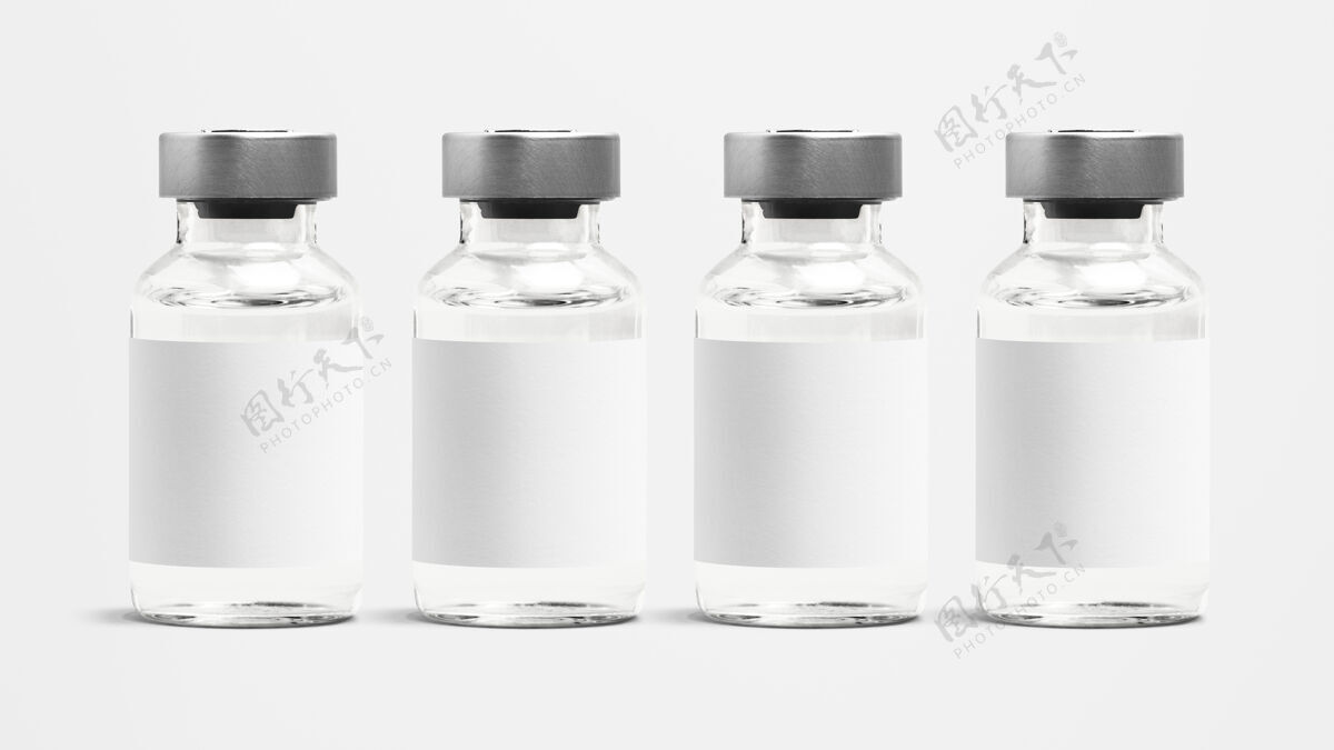 空白标签注射玻璃瓶与空白白色标签血清容器研究