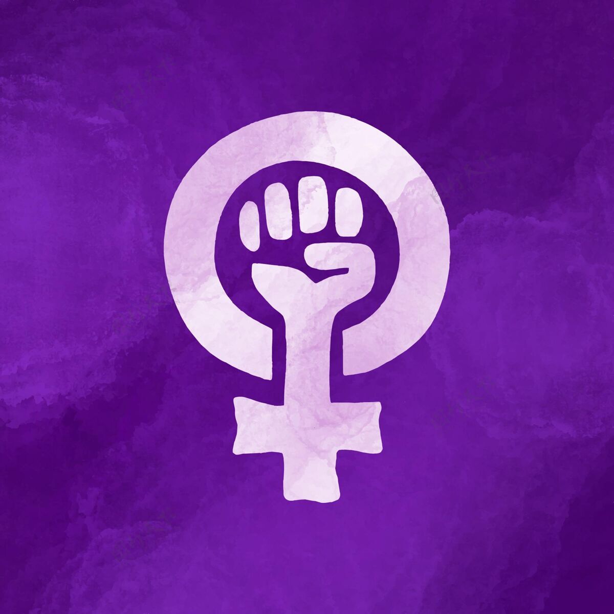 女权主义水彩女权主义旗帜女性赋权平等女性象征