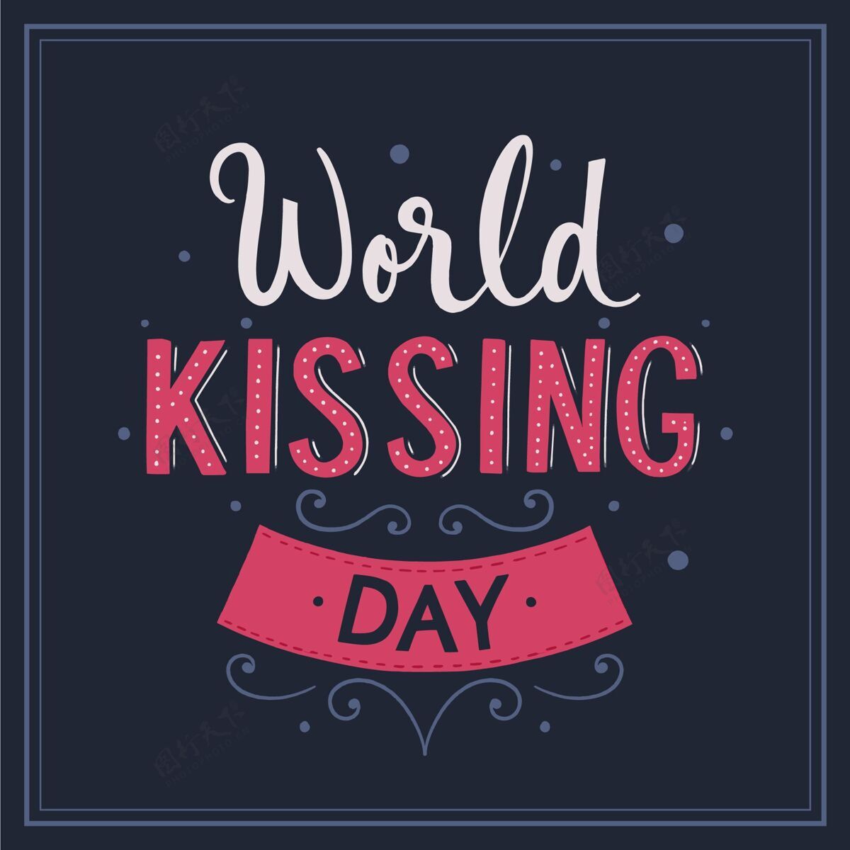 亲吻日国际接吻日刻字全球字母情感