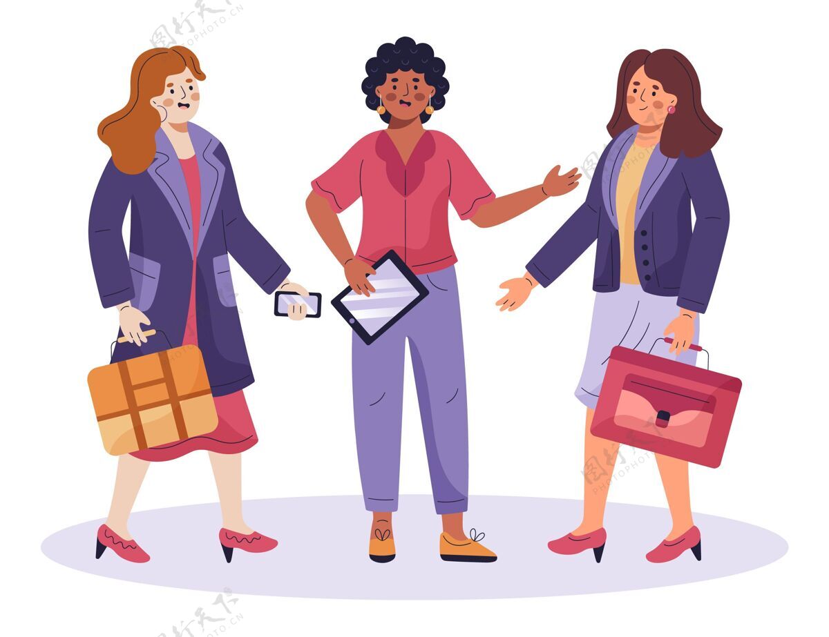 人平淡自信的女企业家插图女企业家启发人口