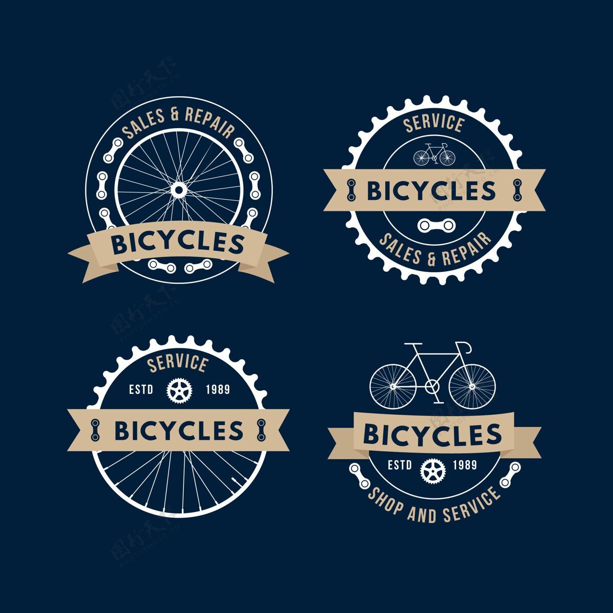 标志详细的机制自行车标志模板标语细节公司