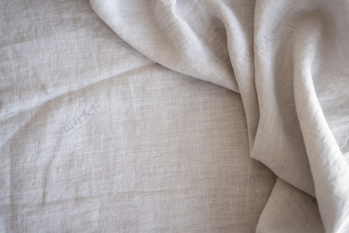 纺织品裁剪用白布面料空白抽象背景空白