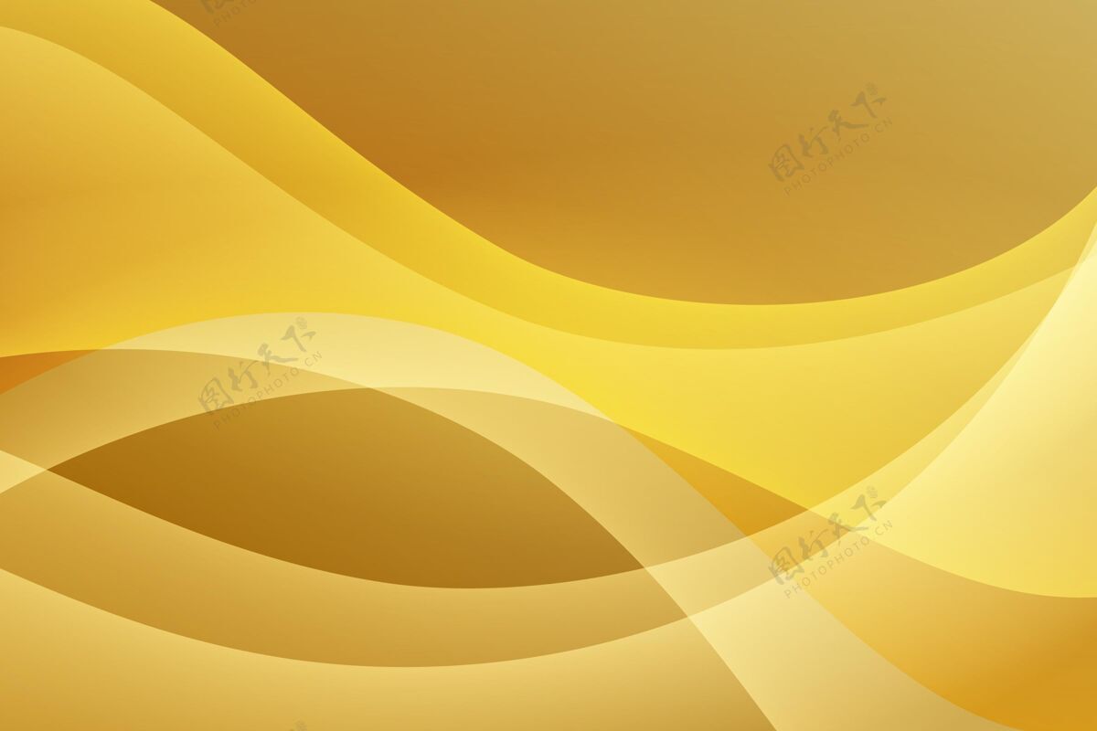 金色平滑的金色波浪壁纸丰富精致起伏