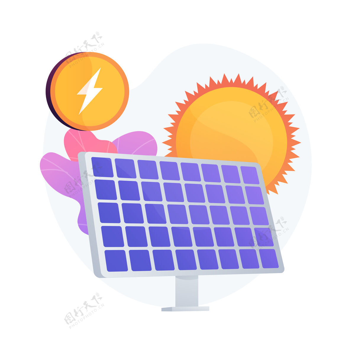 现代太阳能技术替代资源 绿色电力 可再生能源太阳能电池 创新发电设备环境能源太阳