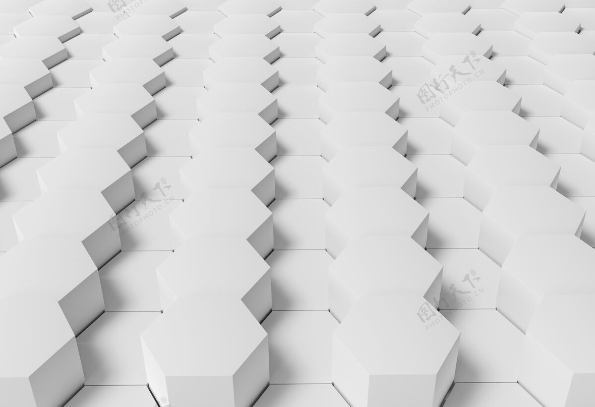 几何背景六边形白色几何壁纸几何多边形几何