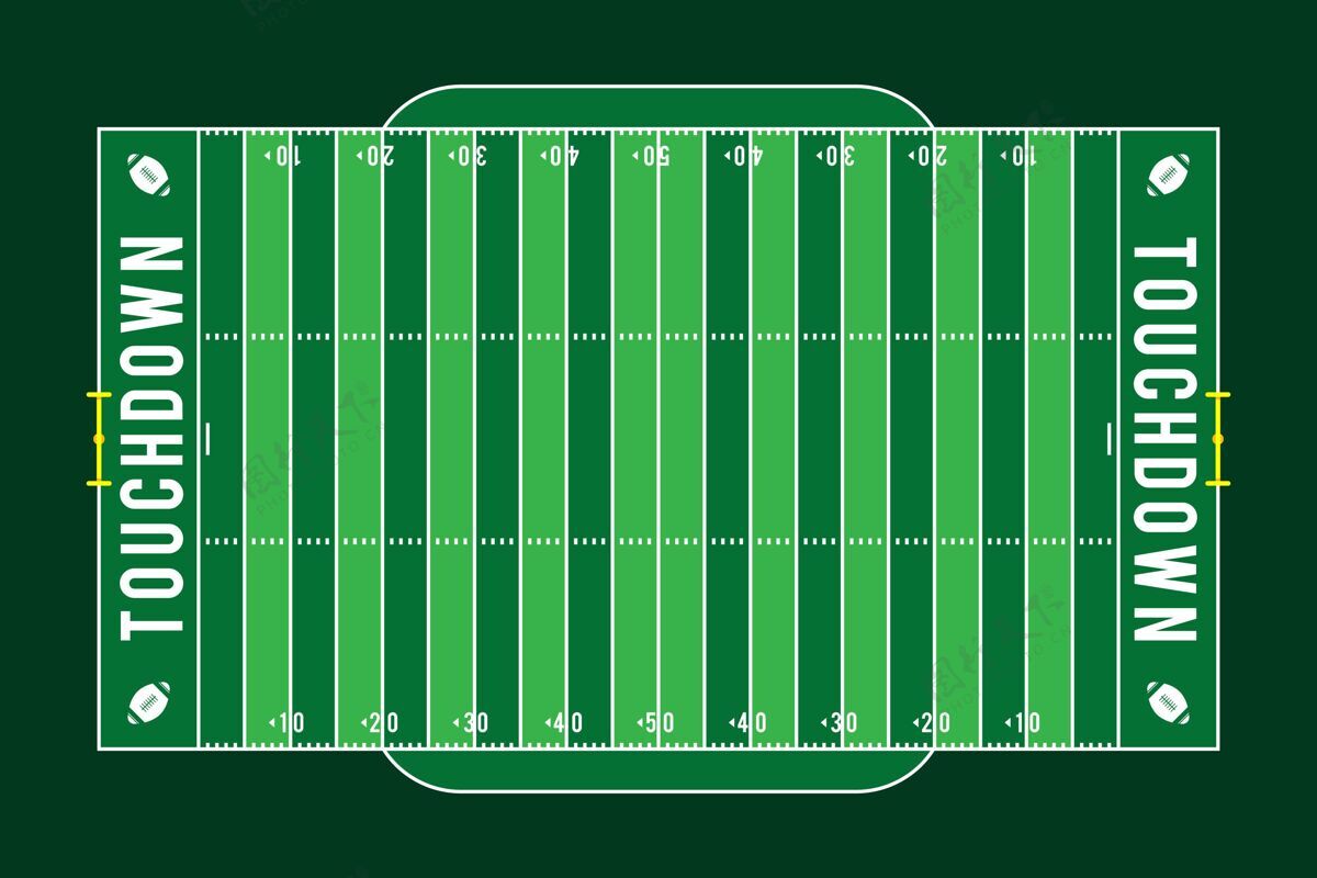 比赛平面设计美式足球场运动碗平面设计