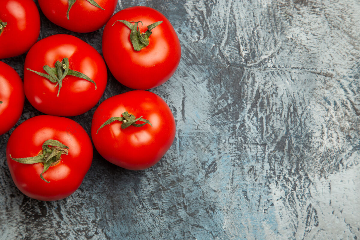 红色顶视图新鲜的红色西红柿番茄浆果成熟