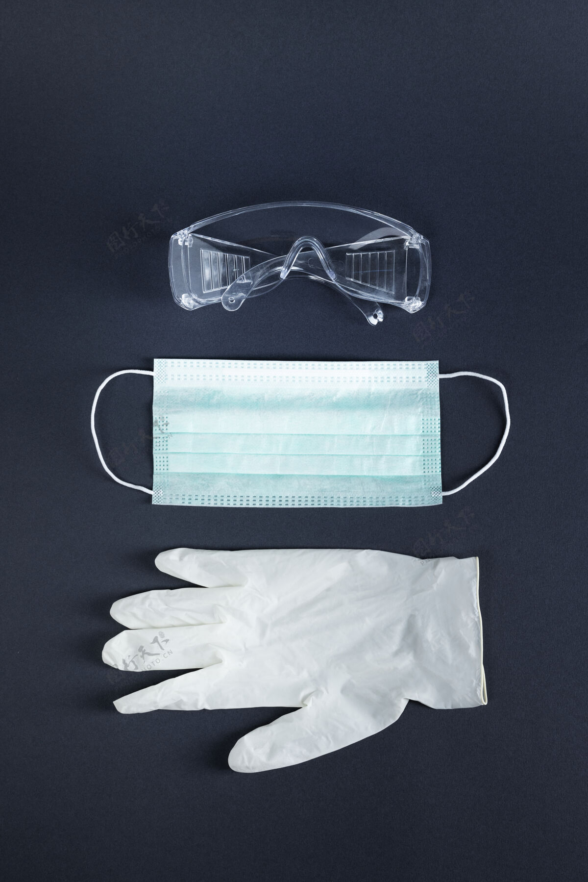 专业知识带护目镜和乳胶手套的口罩可以保护冠状病毒感染外科面罩病毒